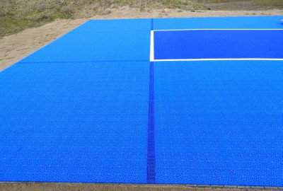 Basketball Kleinspielfeld für 3 x 3 Spiel in Blau