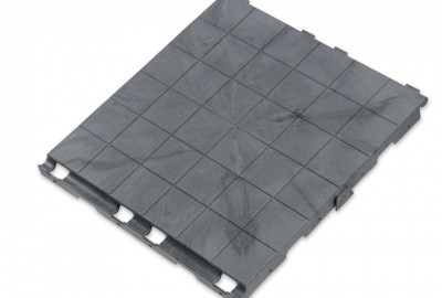 Festzelt-Bodenplatte Typ EXPO-tent in Grau-marmoriert mit einfachem Steck-System aus Polypropylen Kunststoff