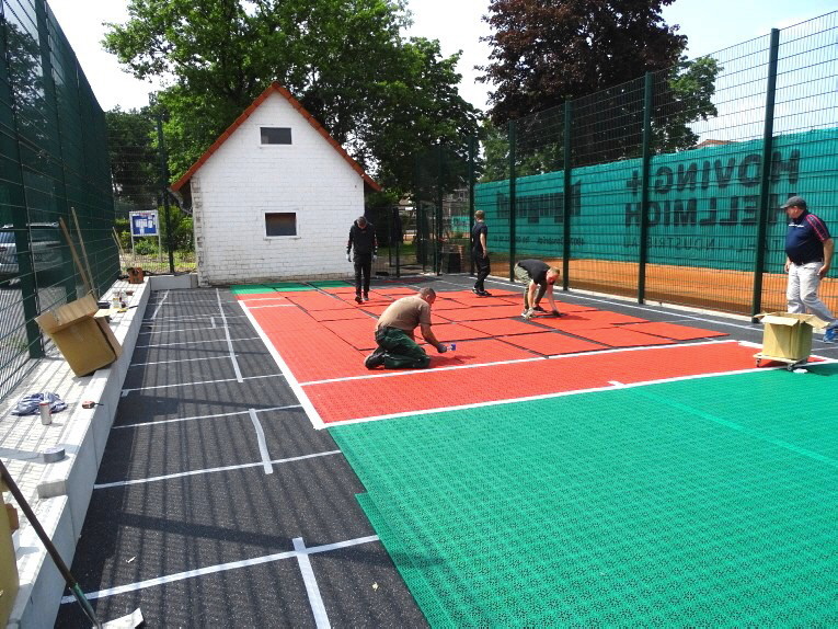 Installation U-8 Tennis Kleinspielfeld für TSV Wallenhorst
