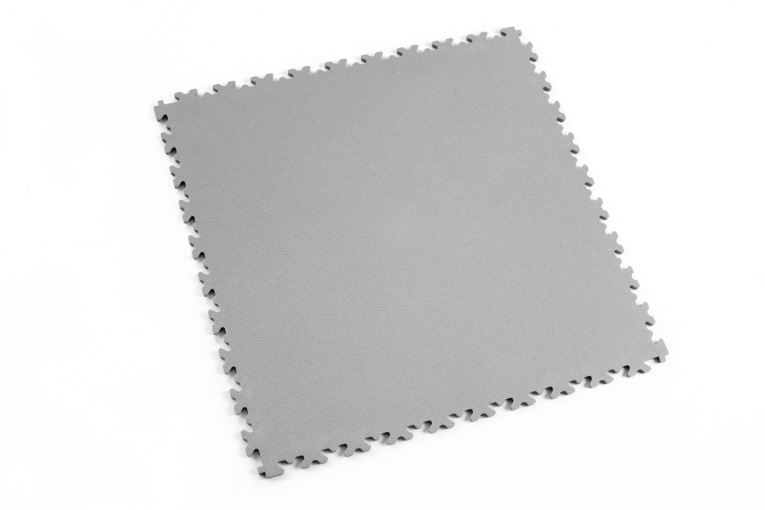 7 mm Industrie PVC-Bodenfliese Grau Typ Fortelock 2020 Oberfläche Leder glatt mit Puzzle-Verbindungen 